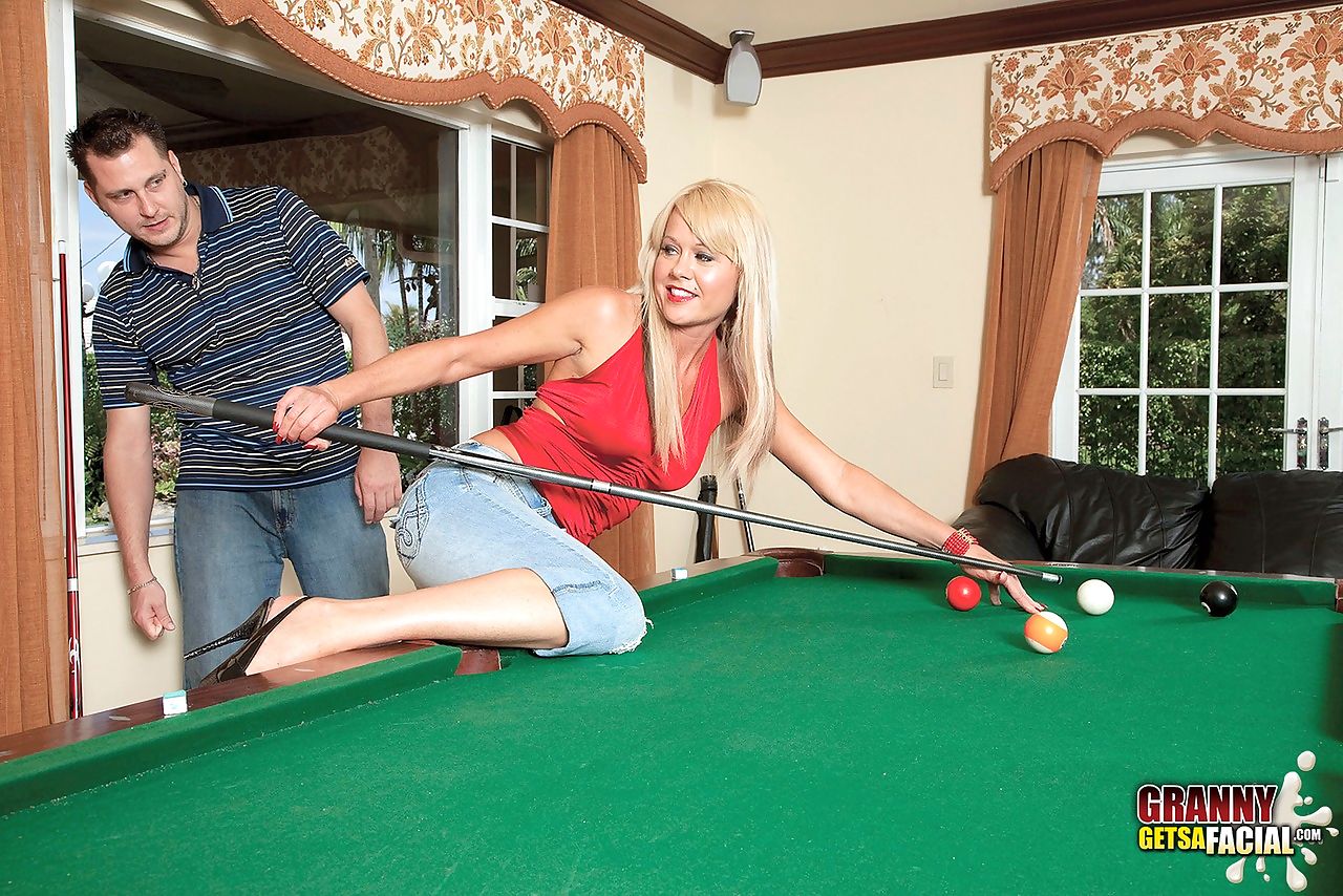 Playing pool with Jenny Hamilton leads to some hardcore shagging