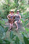 Older granny Girdle Goddess & her aged gal pal showing ass & nipples outdoors
